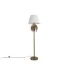 QAZQA Vintage Stehlampe Gold mit Faltenschirm weiß 45 cm - Botanica -Stehlampen Verkaufsladen 1003 103628 0