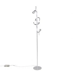 Leuchten Direct Design Stehleuchte silber inkl. LED und Dimmer - Krisscross -Stehlampen Verkaufsladen 1009 98992 14