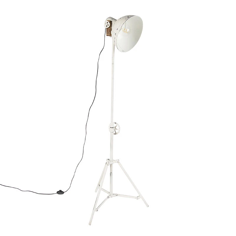 QAZQA Industrielle Stehleuchte Stativ weiß - Mangos 19 QAZQA Industrielle Stehleuchte Stativ weiß - Mangos – Bild 17