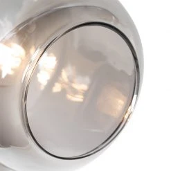 QAZQA Vloerlamp zwart met goud met smoke glas 3-lichts - Zuzanna -Stehlampen Verkaufsladen 1015 105507 5