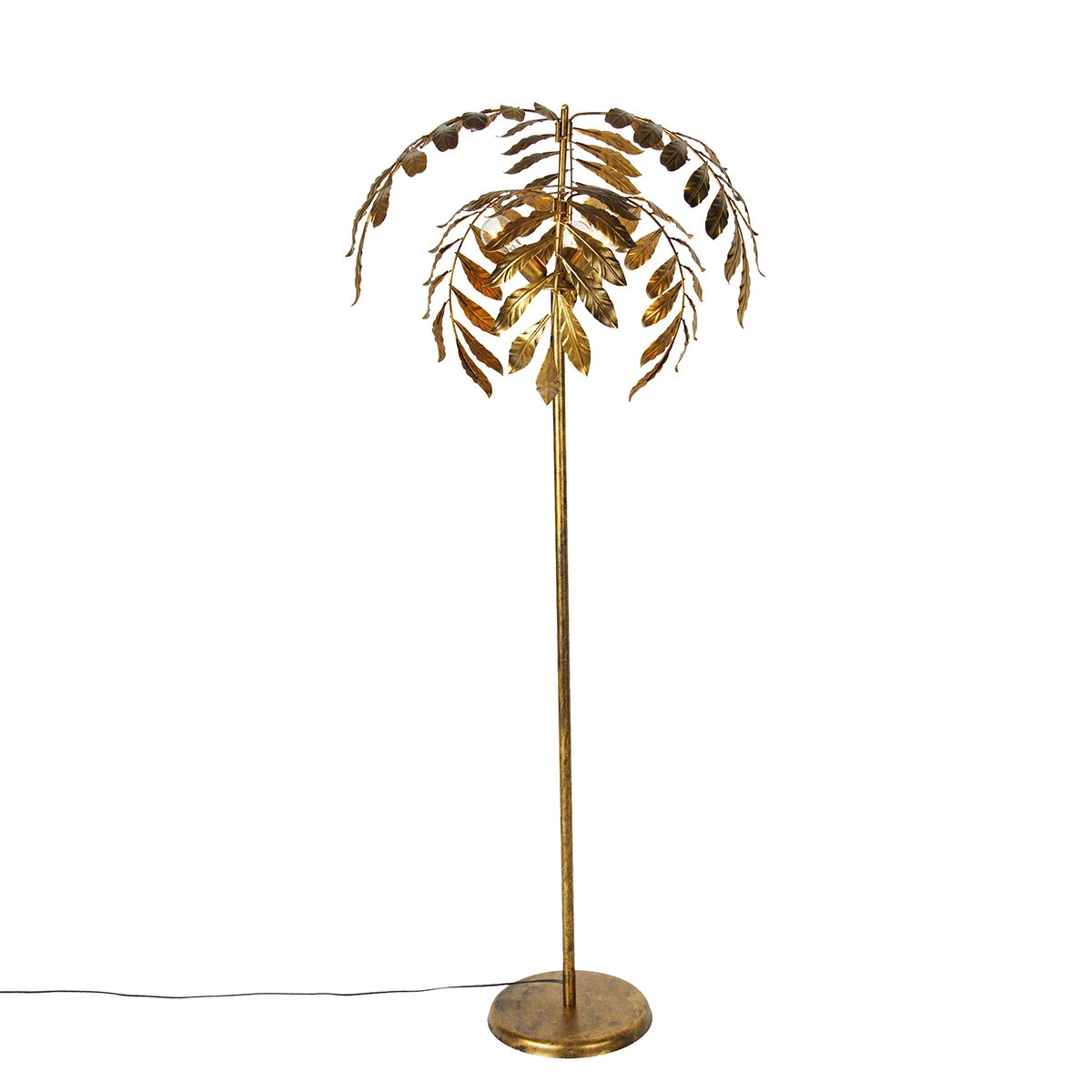 QAZQA Vintage vloerlamp antiek goud 65 cm 4-lichts - Linden 3 QAZQA Vintage vloerlamp antiek goud 65 cm 4-lichts - Linden