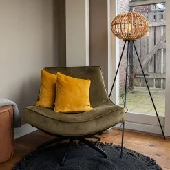 QAZQA Ländliche Bambus Stehlampe - Canna -Stehlampen Verkaufsladen 1043 98429 13