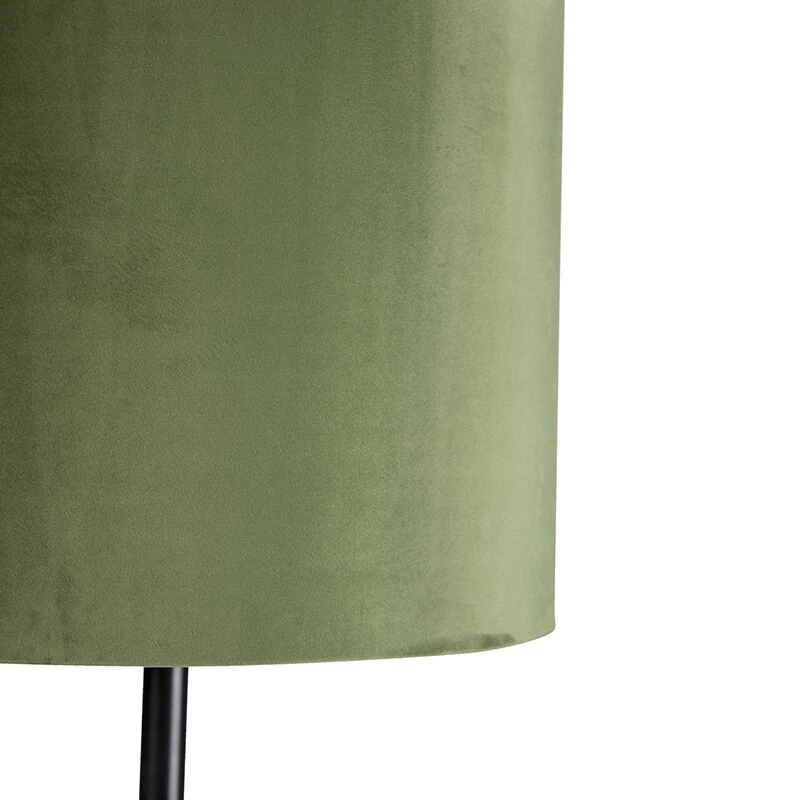 QAZQA Botanische Stehlampe schwarz mit grünem Schirm 40 cm - Simplo 5 QAZQA Botanische Stehlampe schwarz mit grünem Schirm 40 cm - Simplo – Bild 3