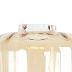 QAZQA Design Stehleuchte schwarz mit Braunglas - Qara -Stehlampen Verkaufsladen 1064 102196 6