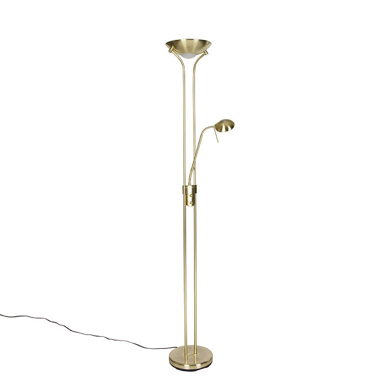 QAZQA Moderne Stehleuchte Messing mit Leselampe inkl. LED dim to warm - Diva 21 QAZQA Moderne Stehleuchte Messing mit Leselampe inkl. LED dim to warm - Diva – Bild 19