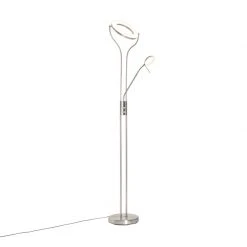 QAZQA Moderne Stehleuchte Stahl mit Lesearm inkl. LED und Dimmer - Divo 40 QAZQA Moderne Stehleuchte Stahl mit Lesearm inkl. LED und Dimmer - Divo -Stehlampen Verkaufsladen 1083 104097 16