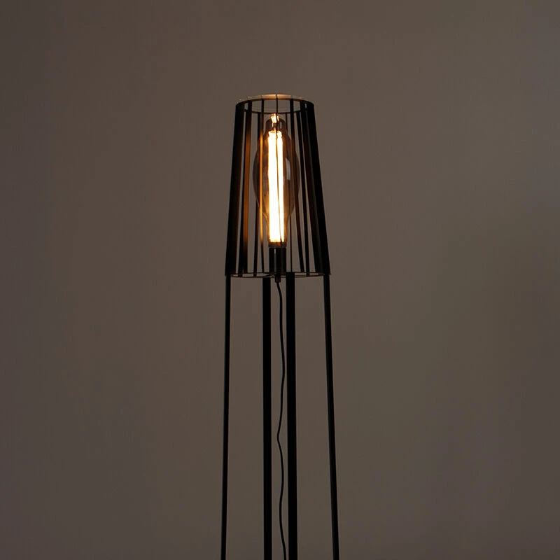 QAZQA Moderne Stehlampe schwarz - Wieza 13 QAZQA Moderne Stehlampe schwarz - Wieza – Bild 11