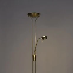 QAZQA Moderne Stehleuchte Messing mit Leselampe inkl. LED dim to warm - Diva 35 QAZQA Moderne Stehleuchte Messing mit Leselampe inkl. LED dim to warm - Diva -Stehlampen Verkaufsladen 1140 103422 14