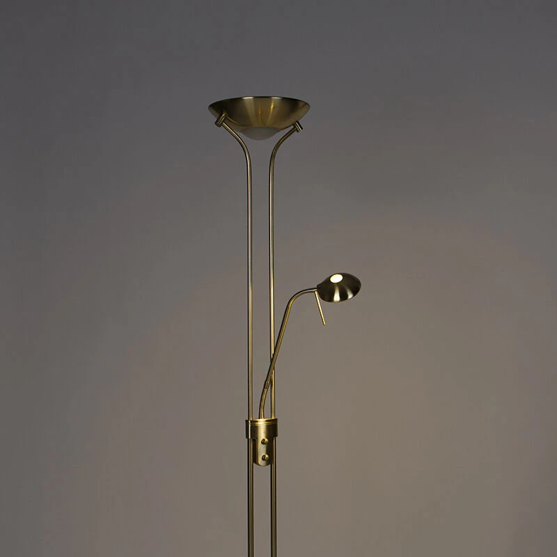 QAZQA Moderne Stehleuchte Messing mit Leselampe inkl. LED dim to warm - Diva 17 QAZQA Moderne Stehleuchte Messing mit Leselampe inkl. LED dim to warm - Diva – Bild 15