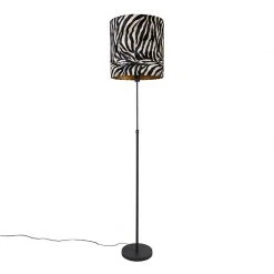 QAZQA Stehlampe schwarzer Schirm Zebra Design 40 cm verstellbar - Parte 25 QAZQA Stehlampe schwarzer Schirm Zebra Design 40 cm verstellbar - Parte -Stehlampen Verkaufsladen 1166 104179 11