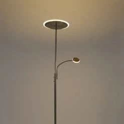 QAZQA Moderne Stehlampe Stahl inkl. LED mit Fernbedienung und Lesearm - Strela 43 QAZQA Moderne Stehlampe Stahl inkl. LED mit Fernbedienung und Lesearm - Strela -Stehlampen Verkaufsladen 1173 102610 18