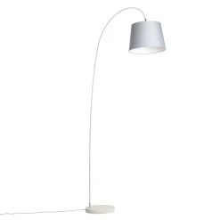QAZQA Moderne Bogenlampe mit grauem Schirm - Bend -Stehlampen Verkaufsladen 1183 94753 8