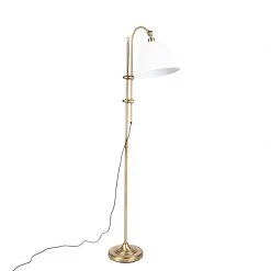 QAZQA Smarte klassische Stehleuchte Bronze mit Weiß inkl. Wifi A60 - Ashley 45 QAZQA Smarte klassische Stehleuchte Bronze mit Weiß inkl. Wifi A60 - Ashley -Stehlampen Verkaufsladen 1198 104721 20