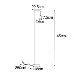 QAZQA Moderne Stehlampe schwarz verstellbar - java -Stehlampen Verkaufsladen 1206 105839 3