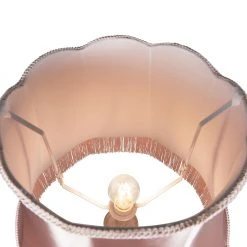 QAZQA Retro Stehlampe grau mit rosa Oma Schatten - Classico -Stehlampen Verkaufsladen 1270 95299 2