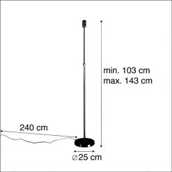 QAZQA Stehleuchte schwarz verstellbar - Parte -Stehlampen Verkaufsladen 1296 91794 4