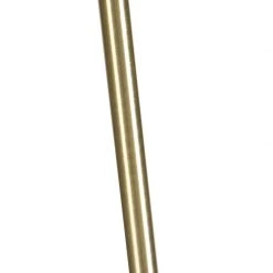 QAZQA Stehleuchte gold / messing mit Lampenschirm Leinen schwarz 45 cm - Parte -Stehlampen Verkaufsladen 1310 93224 7