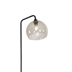 QAZQA Moderne Stehlampe schwarz mit Rauchglaseffekt - Maly -Stehlampen Verkaufsladen 1332 102922 5