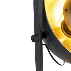 QAZQA Industrielle Stehlampe schwarz mit goldenen 3-Lichtern - Emilienne Novo -Stehlampen Verkaufsladen 1359 103222 5
