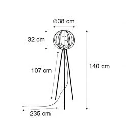 QAZQA Industriële tripod vloerlamp brons met zwart - Dong -Stehlampen Verkaufsladen 1364 105089 3