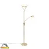 QAZQA Stehleuchte Messing inkl. LED und Dimmer mit Leselampe - Empoli 2 QAZQA Stehleuchte Messing inkl. LED und Dimmer mit Leselampe - Empoli -Stehlampen Verkaufsladen 1366 103426 0