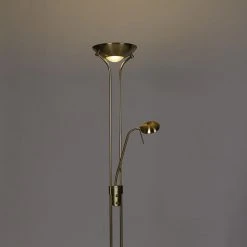 QAZQA Moderne Stehleuchte Messing mit Leselampe inkl. LED dim to warm - Diva 37 QAZQA Moderne Stehleuchte Messing mit Leselampe inkl. LED dim to warm - Diva -Stehlampen Verkaufsladen 1387 103422 16