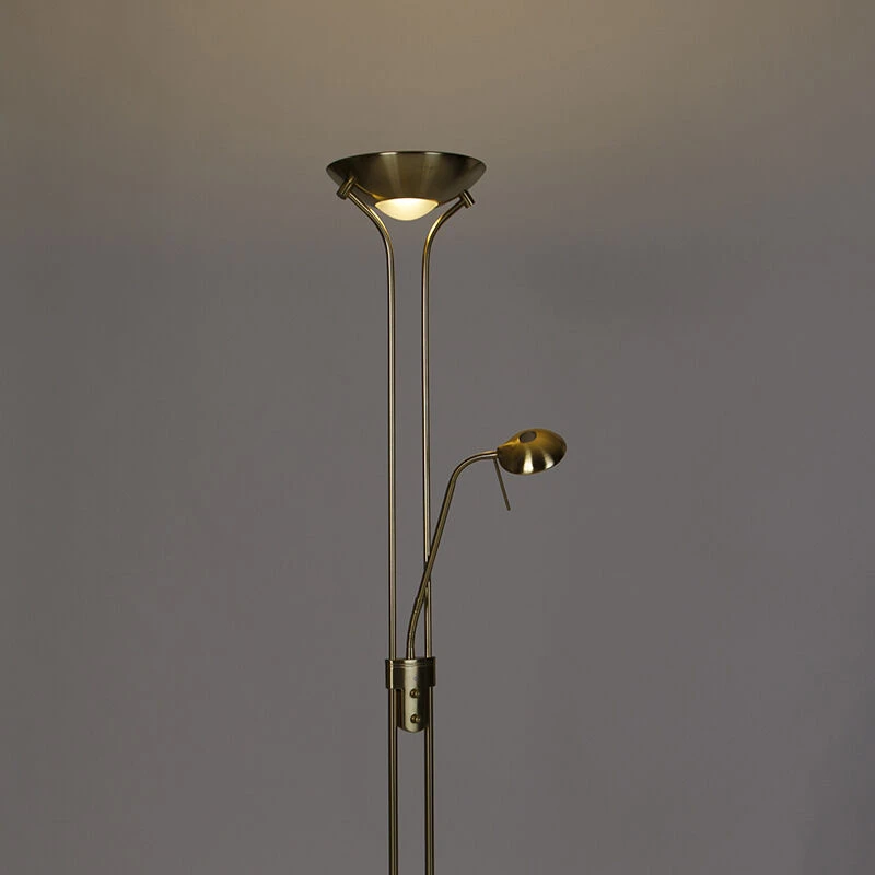QAZQA Moderne Stehleuchte Messing mit Leselampe inkl. LED dim to warm - Diva 19 QAZQA Moderne Stehleuchte Messing mit Leselampe inkl. LED dim to warm - Diva – Bild 17