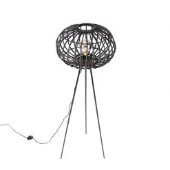 QAZQA Ländliche Stehlampe Stativ schwarz 40 cm - Canna 26 QAZQA Ländliche Stehlampe Stativ schwarz 40 cm - Canna -Stehlampen Verkaufsladen 1391 104277 10