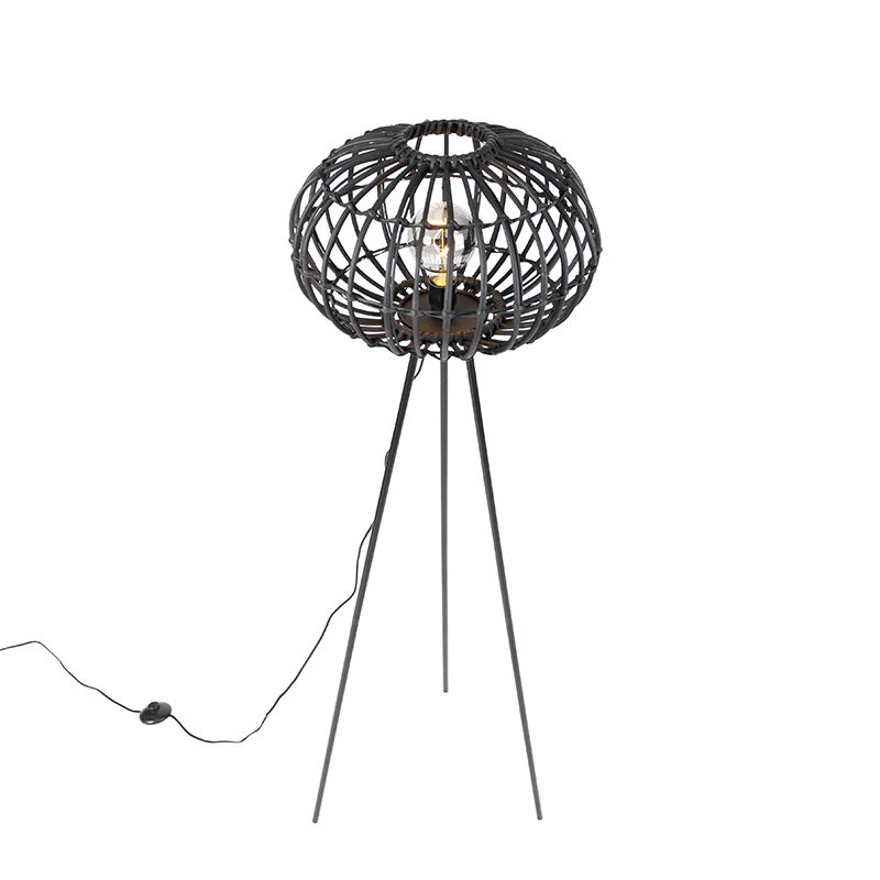QAZQA Ländliche Stehlampe Stativ schwarz 40 cm - Canna 13 QAZQA Ländliche Stehlampe Stativ schwarz 40 cm - Canna – Bild 11
