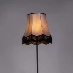 QAZQA Klassische Stehleuchte schwarz mit Granny B Schirm grau - Simplo 22 QAZQA Klassische Stehleuchte schwarz mit Granny B Schirm grau - Simplo -Stehlampen Verkaufsladen 1448 102134 9