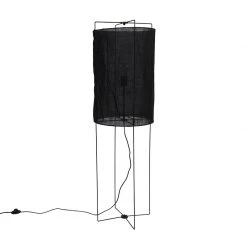 QAZQA Design Stehlampe Stahl mit schwarzem Leinenschirm - Reichhaltig -Stehlampen Verkaufsladen 1469 102503 11