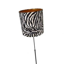 QAZQA Stehlampe schwarzer Schirm Zebra Design 40 cm verstellbar - Parte 19 QAZQA Stehlampe schwarzer Schirm Zebra Design 40 cm verstellbar - Parte -Stehlampen Verkaufsladen 1474 104179 5