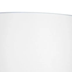 QAZQA Stehlampe Stahl mit Schirm weiß und Leselampe - Jelena -Stehlampen Verkaufsladen 1530 105569 1