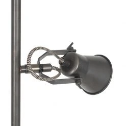 QAZQA Ländliche Stehlampe schwarz mit Holz - Jelle -Stehlampen Verkaufsladen 1547 103999 7