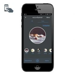 QAZQA Smart Stehlampe schwarz inkl. WiFi A60 Rauchglas - Bliss -Stehlampen Verkaufsladen 1566 103574 14