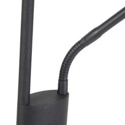 QAZQA Design-Uplighter Jazzy mit Leselampe eckig schwarz -Stehlampen Verkaufsladen 1568 98903 5