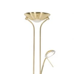 QAZQA Moderne Stehleuchte Messing mit Leselampe inkl. LED dim to warm - Diva 23 QAZQA Moderne Stehleuchte Messing mit Leselampe inkl. LED dim to warm - Diva -Stehlampen Verkaufsladen 1640 103422 2