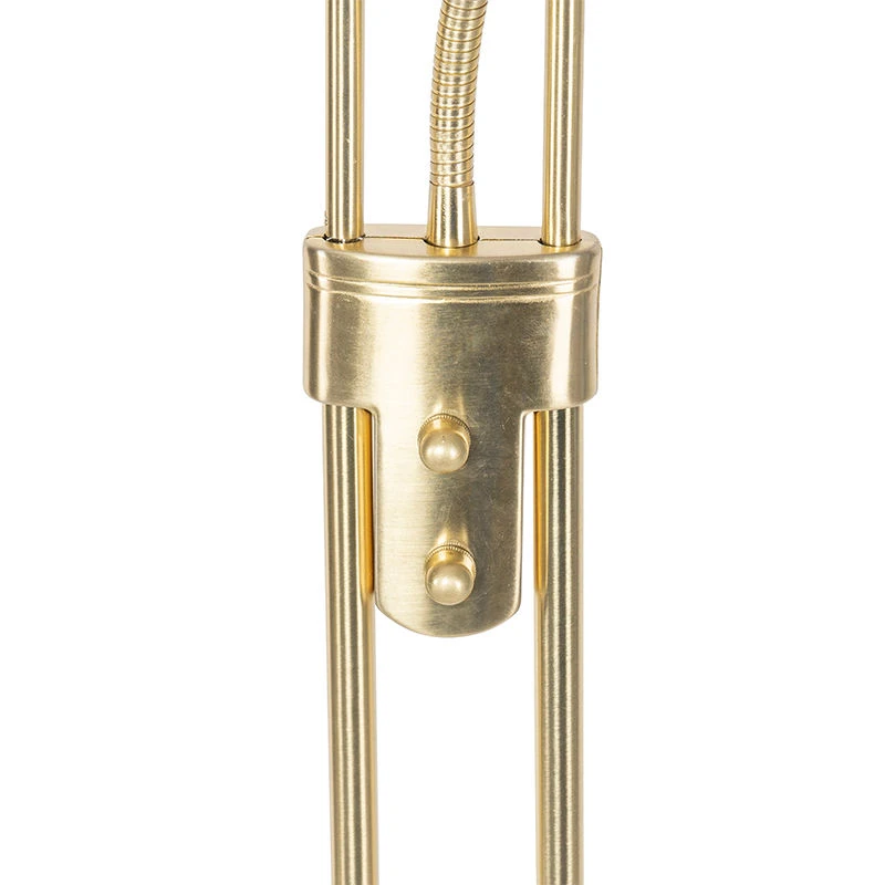 QAZQA Stehleuchte Messing inkl. LED und Dimmer mit Leselampe - Empoli 12 QAZQA Stehleuchte Messing inkl. LED und Dimmer mit Leselampe - Empoli – Bild 10