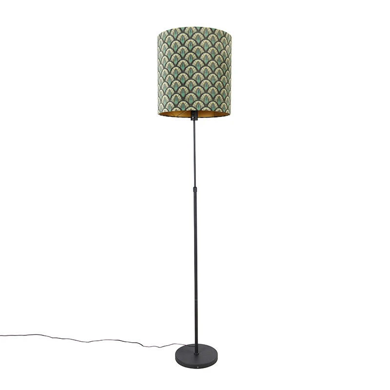 QAZQA Stehlampe schwarzer Schirm Pfau Design 40 cm verstellbar - Parte 14 QAZQA Stehlampe schwarzer Schirm Pfau Design 40 cm verstellbar - Parte – Bild 12