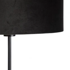 QAZQA Stehleuchte schwarz mit Veloursschirm schwarz mit Gold 35 cm - Parte -Stehlampen Verkaufsladen 1722 98580 3