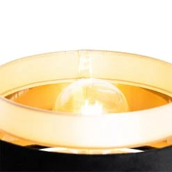 QAZQA Moderne Stehlampe Schwarz mit Gold - Elif -Stehlampen Verkaufsladen 1733 104954 4