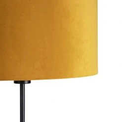 QAZQA Stehleuchte schwarz mit Veloursschirm ockergelb mit Gold 35 cm - Parte 15 QAZQA Stehleuchte schwarz mit Veloursschirm ockergelb mit Gold 35 cm - Parte -Stehlampen Verkaufsladen 1780 98585 2