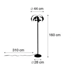 QAZQA Vintage Stehlampe Gold 3-Licht - Botanica -Stehlampen Verkaufsladen 1792 102767 3