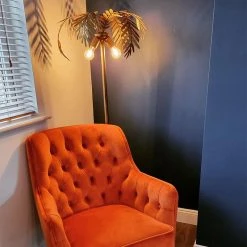 QAZQA Vintage Stehlampe Gold 3-Licht - Botanica