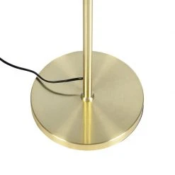 QAZQA Stehleuchte gold / messing mit Lampenschirm Leinen schwarz 45 cm - Parte -Stehlampen Verkaufsladen 1813 93224 8