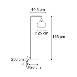 QAZQA Moderne Stehlampe schwarz mit Rauchglaseffekt - Maly -Stehlampen Verkaufsladen 1815 102922 3