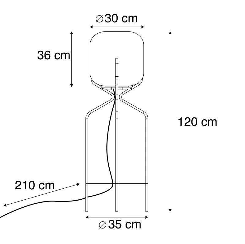 QAZQA Art Deco Stehlampe Messing mit rosa Glas - Bliss 7 QAZQA Art Deco Stehlampe Messing mit rosa Glas - Bliss – Bild 5