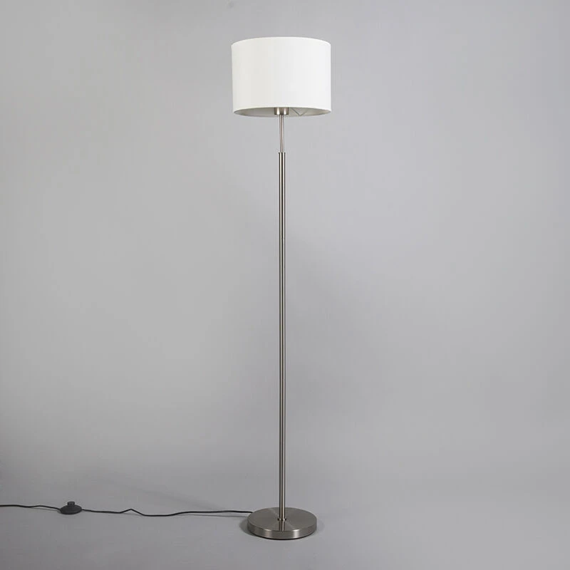 QAZQA Moderne Stehleuchte weiß rund - VT 1 10 QAZQA Moderne Stehleuchte weiß rund - VT 1 – Bild 8