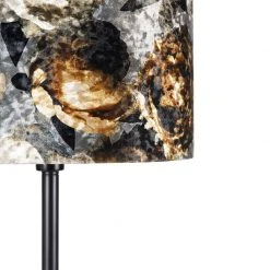 QAZQA Klassische Stehlampe schwarzer Stoffschirm Blumen 40 cm - Simplo -Stehlampen Verkaufsladen 1947 104168 3