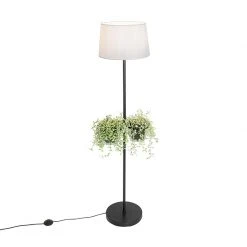 QAZQA Moderne Stehlampe schwarz mit Glas 33 cm - Roslini -Stehlampen Verkaufsladen 1964 104760 10